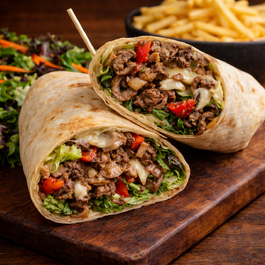 Philly Steak Wrap - Typhoon Lounge RestoMontreal.ca